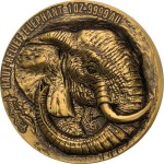 Ivory Coast ELEPHANT series BIG FIVE MAUQUOY HAUT RELIEF 100 Francs Gold coin Ultra High Relief 2022 Antique finish 1 oz
